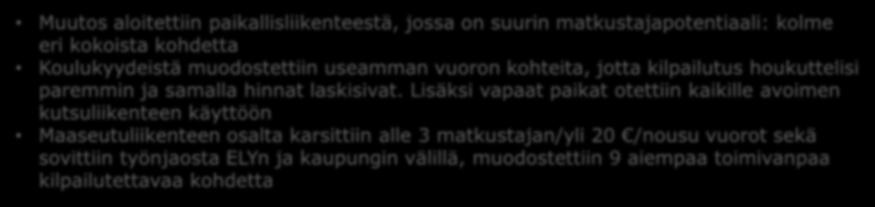 Koulukyydit ja niiden avoin kutsuliikenne 3.