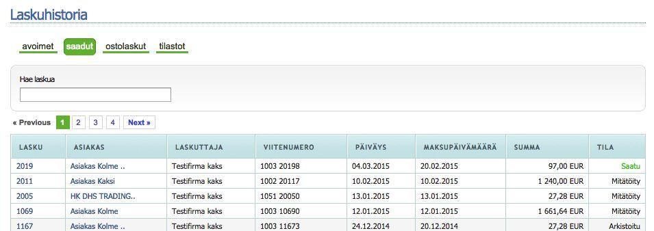 Muistathan myös lähettää hyvityslaskun, koska muuten se jää luotu -tilaan eikä välity asiakkaallesi. 8.2.