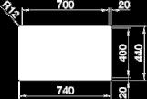 5928552 617 766 417231 InFino-kaukosäätösetti, kromi (nuppi, vaijeri, pohjav.