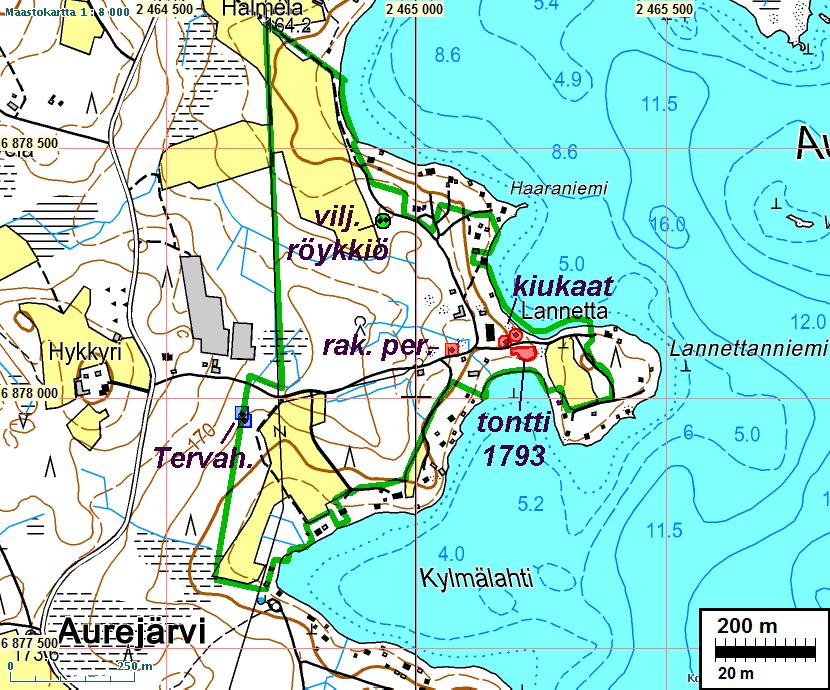 3 Inventointi Inventoinnin maastotyö suoritettiin 8.10.2009 kahden arkeologin voimin. Kaavamuutosalue tutkittiin kattavasti, pihamaat ainoastaan silmänvaraisesti.