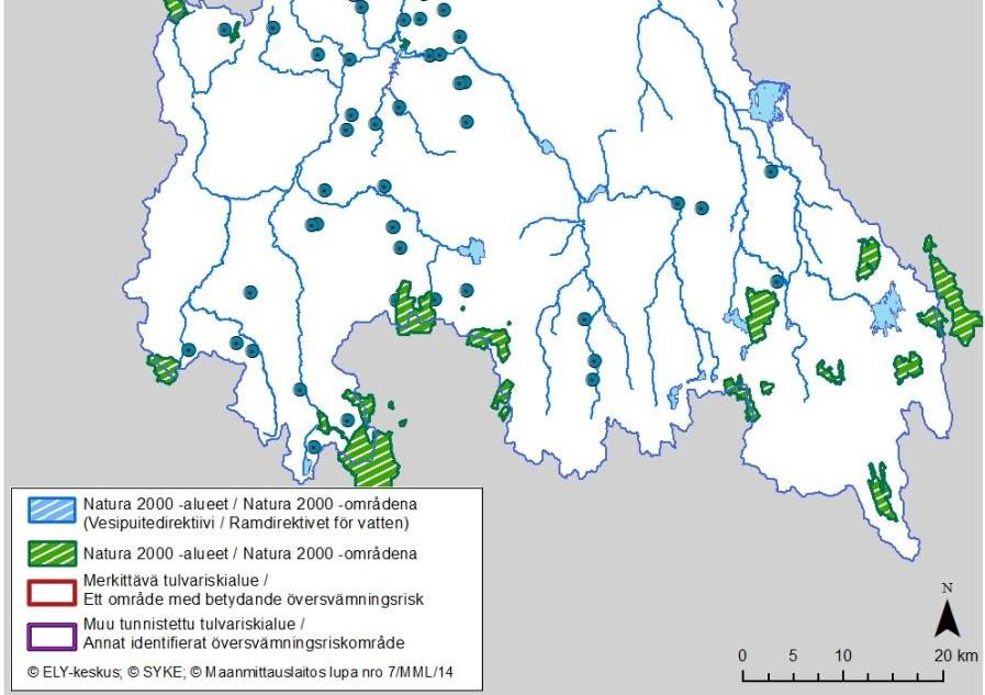 Löytöjä on erityisen runsaasti Kyrönjoen alajuoksulla Vähänkyrön ja Isonkyrön seuduilla, Kyrönjoen keskijuoksulla Ilmajoen ja Kurikan seuduilla sekä Jalasjoen varrella.
