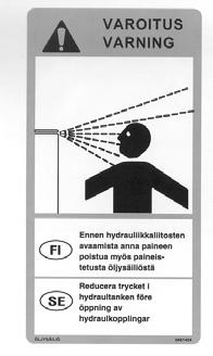 paineistetusta öljysäiliöstä esimerkiksi avaamalla huohotinsuodatin