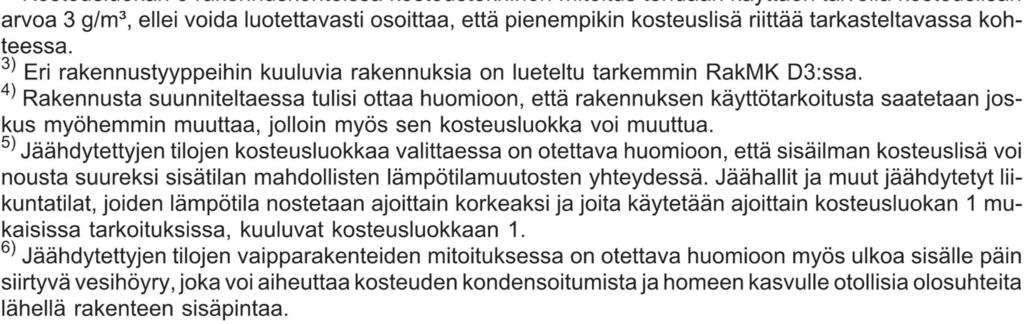 48 Taulukko 3.1. Sisäilman kosteuslisän perusteella määritettyihin kosteusluokkiin kuuluvat rakennustyypit (RIL 107 2012, s. 26).