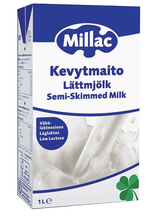 maito 21419312 Millac Kevytmaito UHT, 1 litra vähälaktoosinen Aito maito