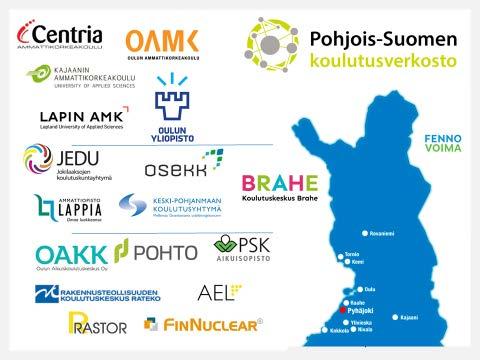 27. huhtikuuta 2017 / 4 3. Pohjois-Suomen koulutusverkosto Pohjois-Suomen koulutusverkostoon kuuluu tällä hetkellä 17 koulutusorganisaatiota.
