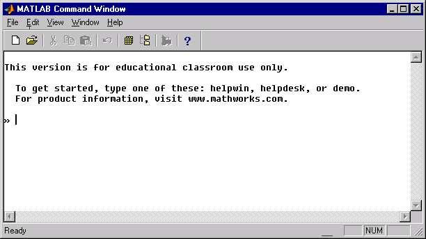 1.2 Yleistä MATLABin kehote on >>. Ulos pääsee komennolla exit tai quit.