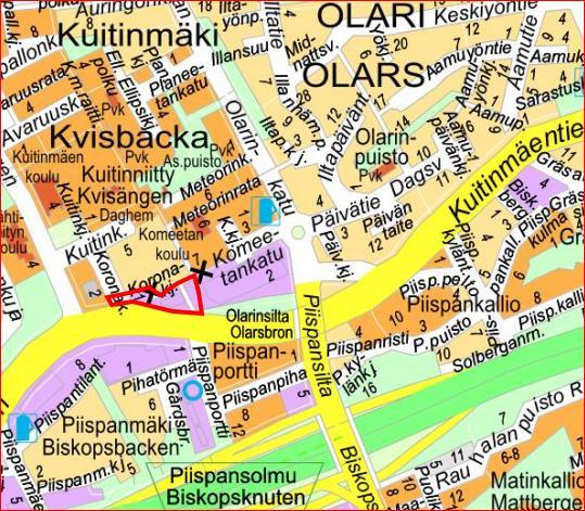 4 1 LÄHTÖKOHDAT 1.1 Sijainti ja nykyinen maankäyttö Koronakulman kaava-alue sijaitsee Olarissa Kuitinmäentien pohjoispuolella.