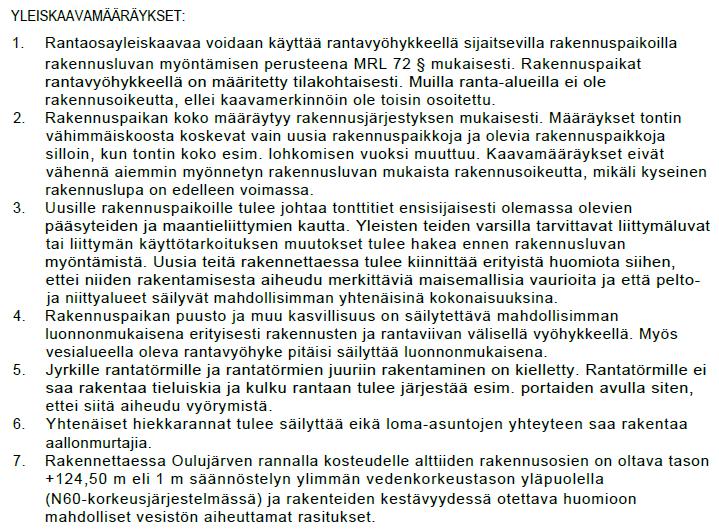 tonttiteitä, puustoa ja kasvillisuutta,