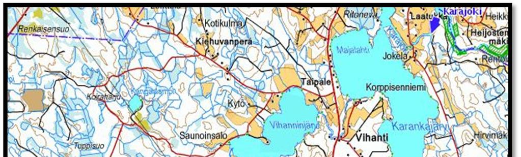 2. AINEISTO JA MENETELMÄT 2.1 Tutkimusalue Tutkimusalue sijaitsee Keski-Suomen maakunnassa. Se sijoittuu Saarijärven kunnan länsiosaan, entisen Pylkönmäen kunnan alueelle.