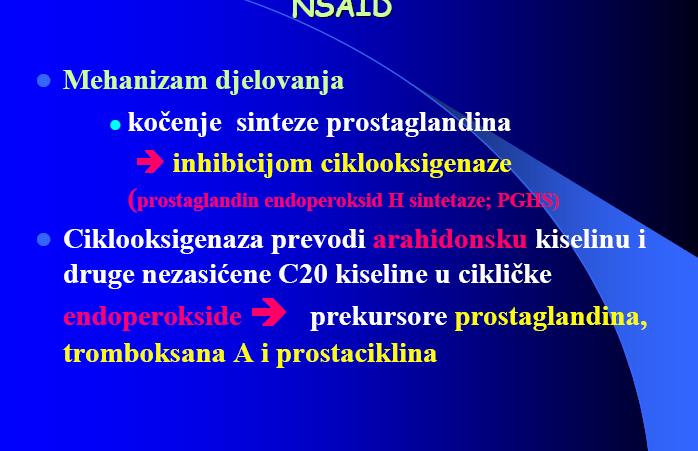 -slobodjena hidrolitičkom degradacijom TG i fosfolipida Arahidonska kiselina CX-1 CX-2