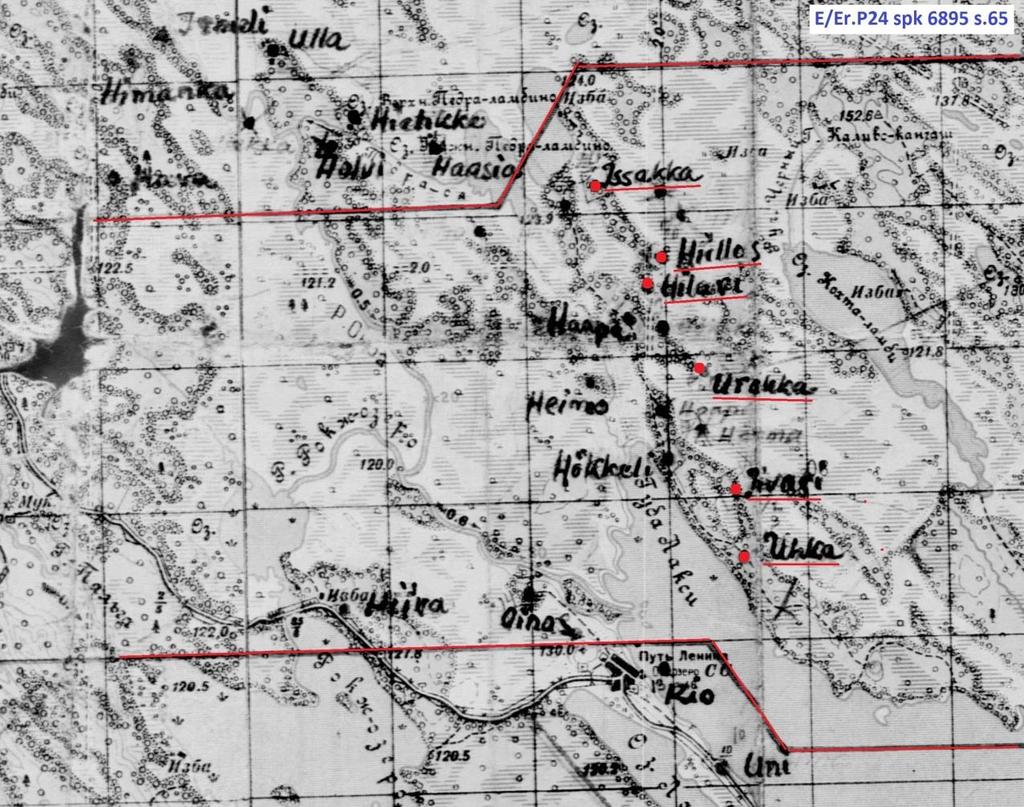 Rj.P6 Nuokkijärvelle tilalle Er.P24 20.5.44 Rj.P6 siirrettiin Nuokkijärven lohkolle, josta Er.P7 (ent. AHSP) siirrettiin Vilkojärven lohkolle. Vilkojärven lohkolla ollut Er.P24 (ent.