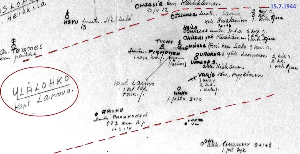 Er.P24 Klyyssinvaaraan tilalle Os.T/JR10 13.7.44 siirrettiin Er.P24 Klyyssinvaaraan ja sieltä 27.