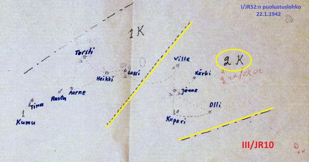 3.42 irrotettiin I/JR52 etulinjasta, siitä muodostettiin JP5 ja se