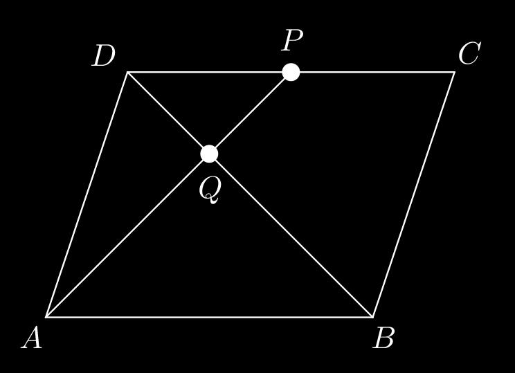 Kertoimien s ja t selvittämiseksi tarvitaan vektoriyhtälö, joten esitetään vektori AQ kahdella eri tavalla.