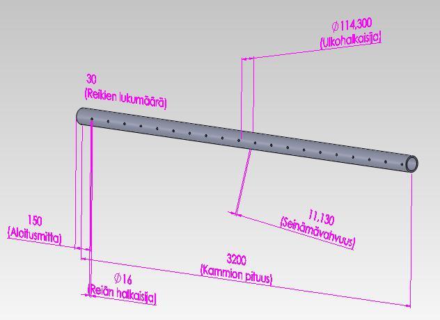 45 8.5 Parametrisuuden soveltaminen konvektiopaketteihin Konvektiopakettien tuoterakenteesta selkeimmin parametrisoitavissa olevat osat ovat kammiot, kannatusrakenne, iskutangot sekä putkikierrot.