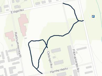 Frisbeegolf radan reitistä ei löydy ennakkotietoja Vaasan kaupungin sivuilta. Nummen koulun puoleista reittiä voi suositella.