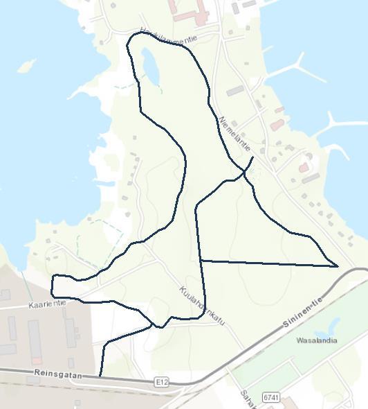 Reitin läheisyydessä sijaitsee myös kylpylä, vanha huvipuisto sekä Vaskiluodon satama. Vaskiluodon kuntoradalla pituutta on 2634 metriä ja se on valaistu talvisaikaan.