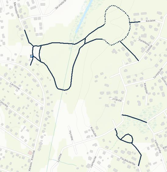 Vaasan keskustasta matkaa alueelle on noin 3 kilometriä. Lisäksi reittiin kuuluu polkuja Paukkulanpuistosta Reitti soveltuu perustason mukaiseen esteettömään liikkumiseen.