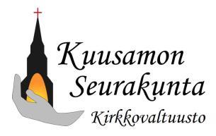 KOKOUSKUTSU Kuusamon seurakunnan kirkkovaltuuston kokous pidetään tiistaina 9. pnä helmikuuta 2016 seurakuntatalon isossa salissa alkaen klo 17.30 kahvilla. Kokous alkaa klo 18.00.