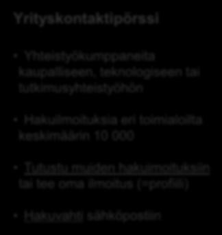 Enterprise Europe Network Finland Tukea ulkomaisten yhteistyökumppaneiden löytämiseen Yrityskontaktipörssi Yhteistyökumppaneita