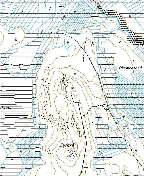 203 Kohdetyyppi: 17 Kivi- ja maarakenteet Copyright: Metsähallitus 2008