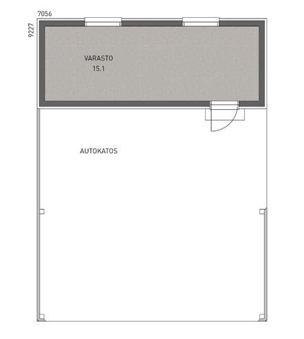 AUTOTALLI 2 2 auton talli 65,5 m² käynti sivulta