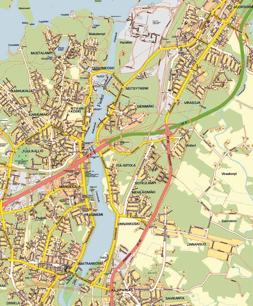 1 2 1 2 Reitti: Vuoksenntie - Torikatu - Karjalantie - Lakasentie - Karjalantie - Kartanonkatu - Sotkulammentie - Linnansuontie - Savikannantie - Imatrankoskentie - Helsingintie - Esterinkatu -