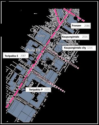 41 Torikadun pysäkit Oulu10 palvelupiste