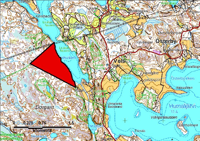 1. Alueen sijainti ja yleispiirteet Nydalsvikenin metsä (YSA 014145) on 52,8 hehtaarin kokoinen monimuotoinen suojelualue, joka sijaitsee Kirkkonummen kunnassa Nydalsvikenin järven länsirannalla noin