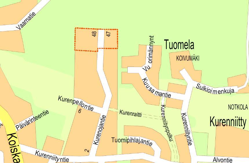 OAS A-2716 2 (6) Maankäyttö- ja rakennuslain 63 mukainen Osallistumis- ja arviointisuunnitelma (OAS) Asemakaavan muutos A-2716 (Kurenojantie 47 ja 48) ALOITE/HAKIJA Asemakaavan muutos laaditaan