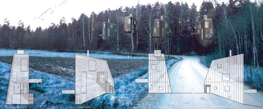 kunniamaininta honourable mention ehdotus / entry Torni tekijät / authors: Jalo Sippola, arkkit.yo / student of archit. Ville Rautiainen, arkkit.yo / student of archit. Leena Holmila, arkkit.