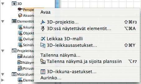 Tallenna näkymä tallentaa päällimmäisenä olevan ikkunan sisällön asetuksineen näkymäksi. Tallennettuja näkymiä voi muokata Näkymät-välilehdellä.