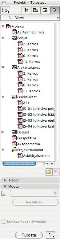 Kansiokuvakkeen päältä voi tallentaa avoimen ikkunan näkymäksi kyseiseen kansioon, luoda Uuden kansio, Nimetä kansion, Monistaa kansion sisältöineen tai Poistaa osoitetun kansion.