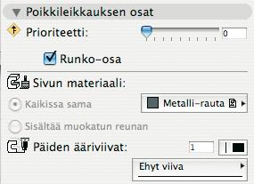 .. -painike, josta viimeksi valitun elementin poikkileikkaus kaapataan muokattavaksi muokkausikkunaan. Rakenne-tasolle sijoitetaan varsinainen poikkileikkauksen rakenne. Se piirretään täytteillä.