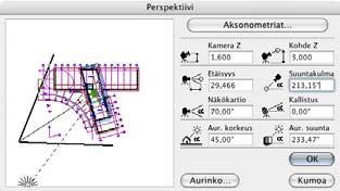 KO.-5 tely sinänsä ei poikkea työskentelystä pohja- tai leikkausnäkymissä. Kaikki 3D-näkymissä tehdyt muutokset päivittyvät pohjanäkymään ja päinvastoin.