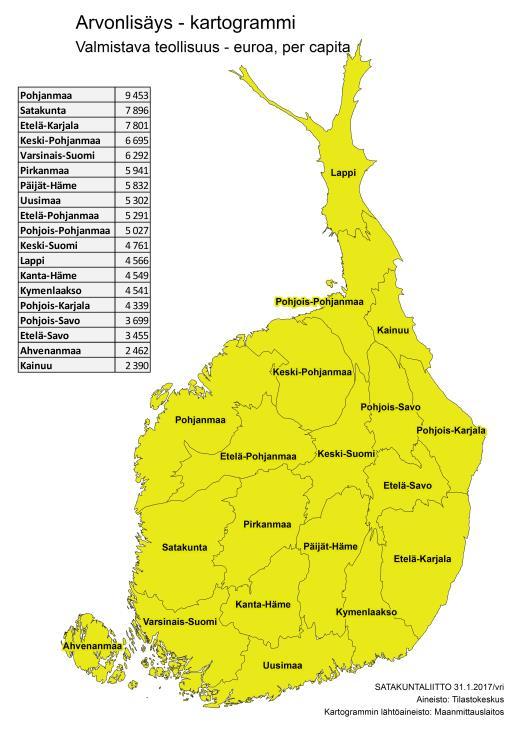 Metsäteollisuus 9,6 % 5,1 % Teollisuuden viennin arvon kasvu 2000-2015 Satakunta: 42 % Koko maa keskimäärin: 10 % Metsäteollisuuden vienti +4,7 %!