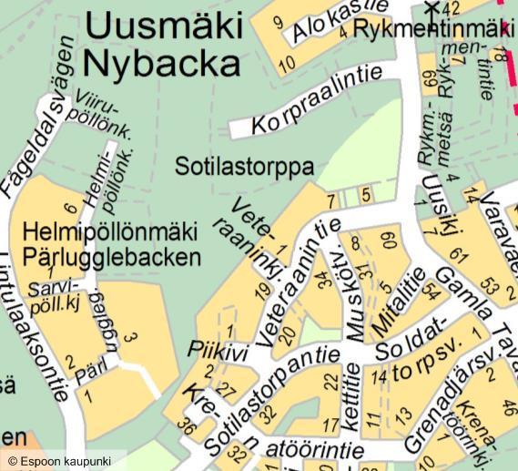 Espoon kaupunki Pöytäkirja 76 Tekninen lautakunta 19.08.2015 Sivu 14 / 29 - Muistutuksen lyhennelmä ja vastine (Julkinen) Selostus Nähtävillä (8.- 23.6.2015) ollut ja hyväksyttäväksi esitettävä Uusmäki (Nybacka) -kaava-alueen katusuunnitelma koskee Piikiven (Flintan) rakentamista Espoon Uusmäessä.