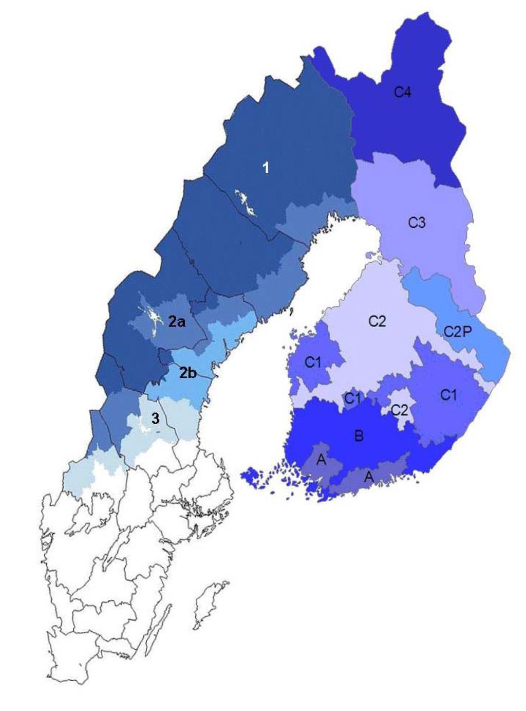 2.3. Tuen piiriin kuuluvat alueet Tukijärjestelmän piiriin kuuluvat alueet määritellään asiaa koskevissa päätöksissä, ja ne sijaitsevat 62. leveyspiirin pohjoispuolella.