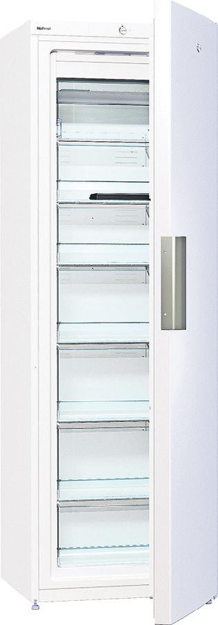 LCD-näyttö yläpaneelissa ja LED-valaistus. Lasihyllyt sekä läpinäkyvät pakastuslaatikot. Energialuokka A+. Korkeus n. 185 cm.
