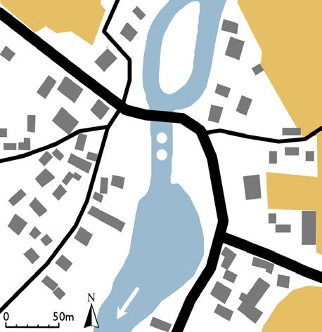 5.2 Pukaronkoski Pukaronkosken yläpuoliselle alueelle on noin 15 vuotta aikaisemmin järjestelyhankkeen yhteydessä kaivettu uusi haarautuva joen uoma (kuva 9; linja 1), jolloin uomien väliin on