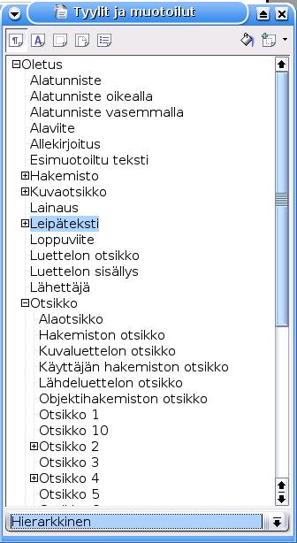 Sidottava pikanäppäin Pikanäppäimet Tyyli Tyylin tyyppi 2.