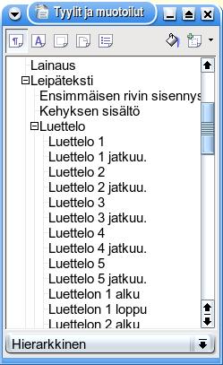 yleensä päätason lukujen otsikkona, Asiakirjan kansisivulla olevalle asiaotsikko on oma tyylinsä Pääotsikko ja sen