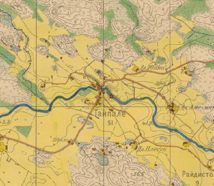 topografikartasta 1800-1900 luvun taitteesta.