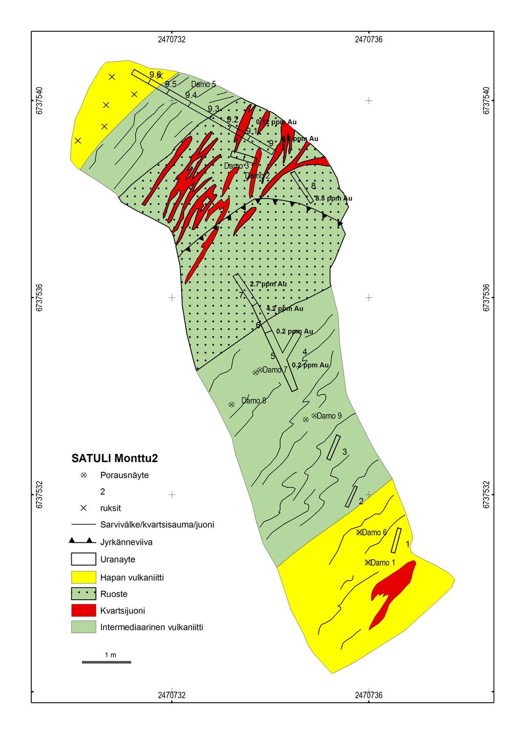 Satulinmäen malmimineralogia Liite 2 Monttu 2,