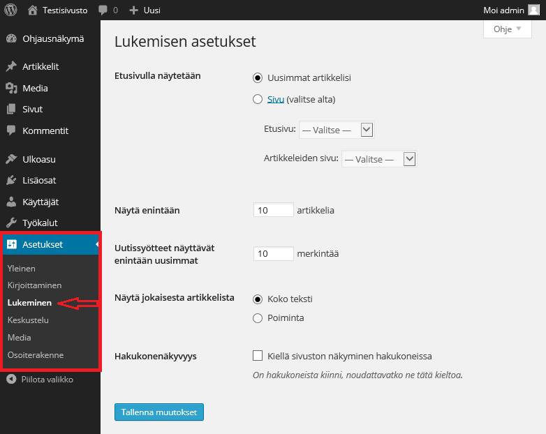 38 Kuvio 26. Lukemisen asetukset Keskustelun asetukset: Keskustelu-valikon asetuksista voidaan säätää kommentointiin liittyviä asetuksia (kuvio 27).