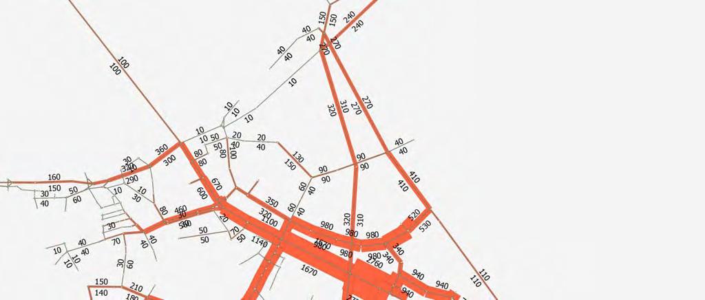 Liikenneverkon kehittäminen ja liikenteellisten vaikutusten arviointi koskien Keski-Nurmon osayleiskaavaa Kuva 14: Keski-Nurmon uuden maankäytön liikenteen suuntautuminen 2035 (ajon.