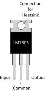 Jänniteregulaattori, kotelo TO-220 Pajalla mm.: LM 7805CT ja LD1117V33C LDO, LM2940T-5.0, LM317-KCT (adj.), ym.