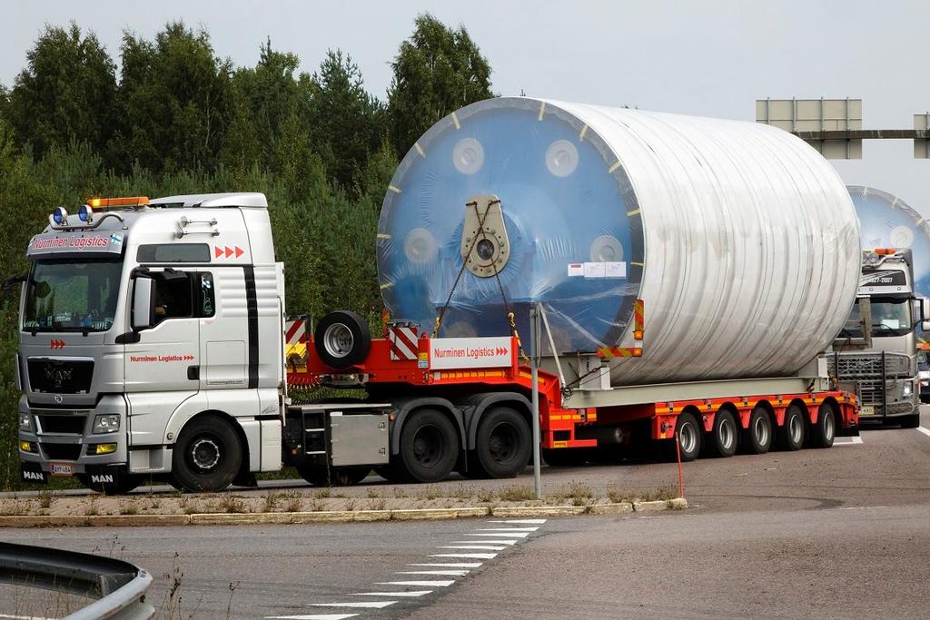 Vuoden kohokohdat 01 02 03 Sellutehtaan laitteiston toimitus Valko-Venäjälle Nurminen Logistics hoitaa konepajakonserni Andritzin sellutehtaan laitteiden kokonaistoimituksen Svetlogorskiin