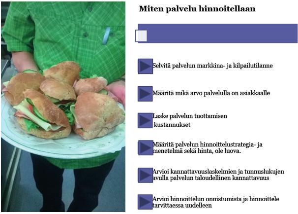 KUVA 7. Palvelun hinnoittelu (Heikkinen V.
