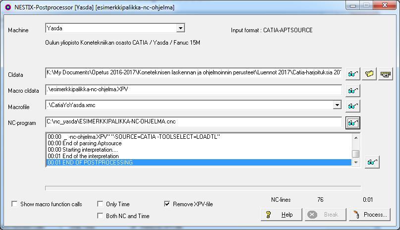 Program.1 $$ Esimerkkikappale 2017 $$*CATIA0 $$ Manufacturing Program.1 $$ 1.00000 0.00000 0.00000 90.